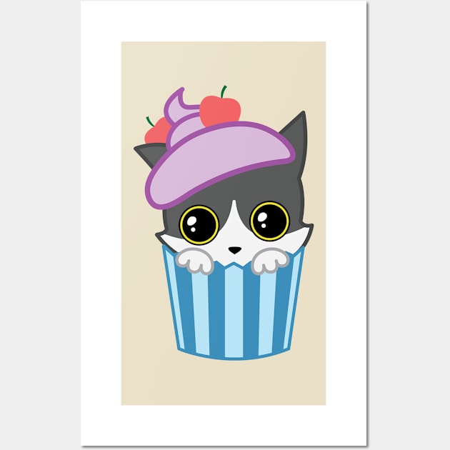 Cupcake kitty Wall Art by laura-nagel